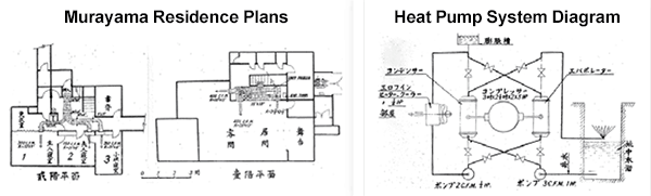 Murayama Residence Plan and Heat Pump System Diagram