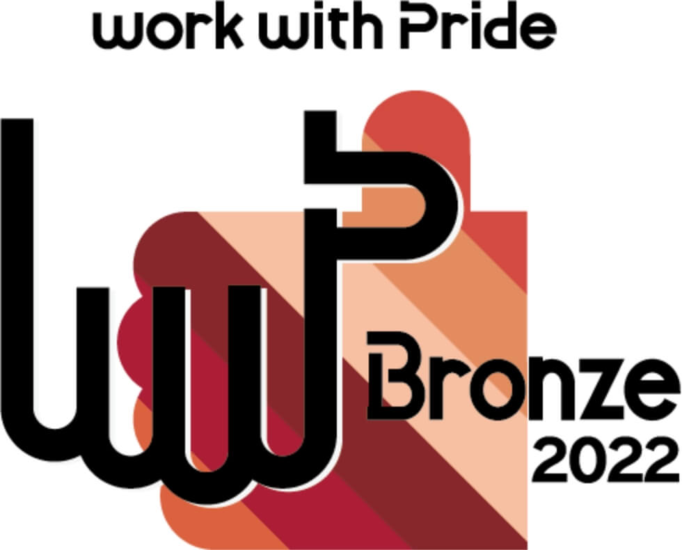 work with Pride Bronze certification logo mark